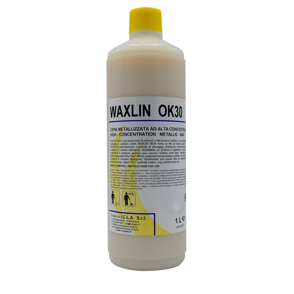 I.C.L.A. OKEI - WAXLIN OK30 - Cere per pavimenti  1kg - Dispersione di polimeri a reticolazione metallica e cere polietileniche