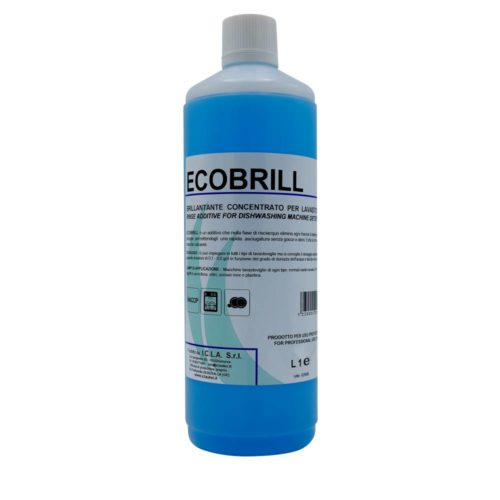 I.C.L.A. OKEI - ECOBRILL - Detergenti per stoviglie  1kg - Additivo concentrato a pH acido che nella fase di risciacquo elimina ogni traccia di detergente dalle stoviglie permettendogli una rapida asciugatura senza gocce e aloni. Evita la formazione di macchie calcaree. Formulato per lavorare in presenza di acque con durezza fino a 35°F.