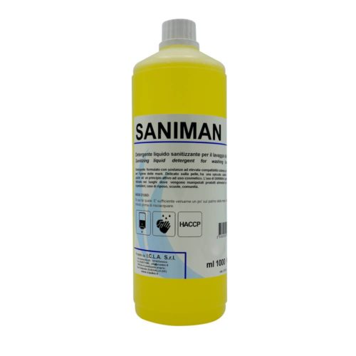 I.C.L.A. OKEI - SANIMAN - Igiene personale  1kg - Detergente formulato con sostanze ad elevata compatibilità cutanea a pH fisiologico per l'igiene delle mani. Delicato sulla pelle