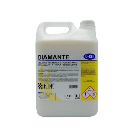 I.C.L.A. OKEI - CERA DIAMANTE - Cere per pavimenti  5kg - Emulsione polimerica e poliuretanica metallizzata a tripla reticolazione per pavimenti. Protegge e rendere estremamente brillanti pavimenti e rivestimenti in linoleum