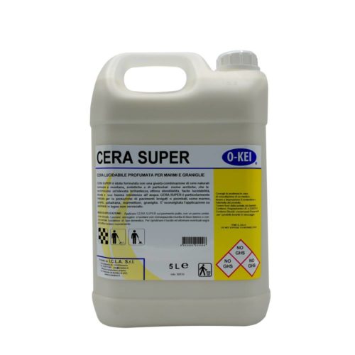 I.C.L.A. OKEI - CERA SUPER - Cere per pavimenti  5kg - Cera lucidabile profumata a base di cere pregiate per marmi e graniglie.