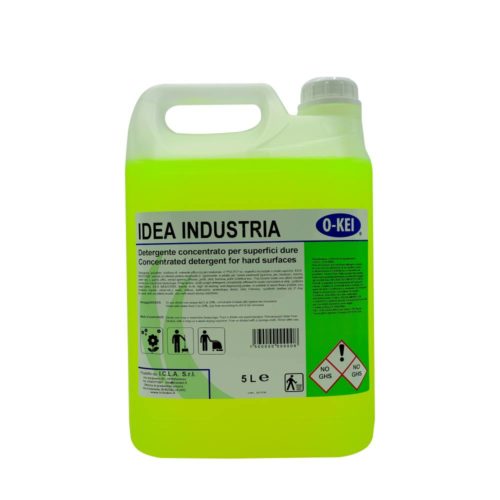 I.C.L.A. OKEI - IDEA INDUSTRIA - Sgrassatori e speciali  5kg - Detergente poliattivo multiuso di notevole efficacia per realizzare il "PULITO" su superfici incrostate o molto sporche. IDEA INDUSTRIA avendo un elevato potere decerante e sgrassante è adatto per lavare pavimenti (gomma