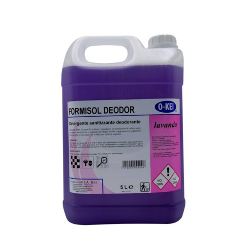 I.C.L.A. OKEI - FORMISOL DEODOR LAVANDA - Detergenti igienizzanti  5kg - Detergente sanificante profumato attivo nei confronti di microrganismi di vario tipo: batteri Gram+ e Gram-