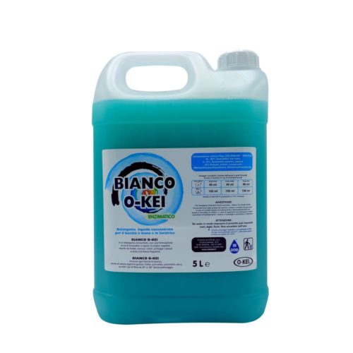 I.C.L.A. OKEI - BIANCO OKEI ENZIMATICO - Detergenti per bucato  5kg - Detergente enzimatico liquido concentrato per il bucato a mano e in lavatrice. Grazie agli enzimi rimuove con più efficacia macchie di origine organica. Utilizzabile su tutti i tipi di tessuto