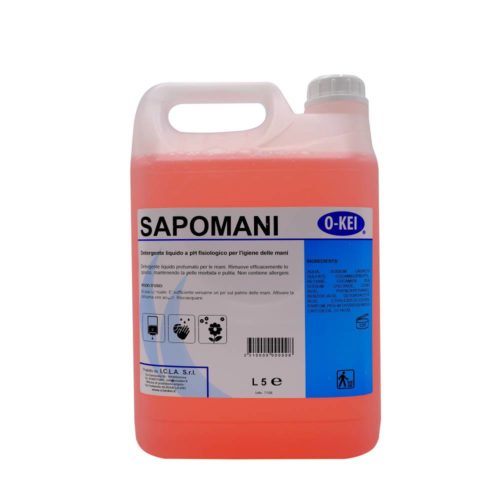 I.C.L.A. OKEI - SAPOMANI - Igiene personale  5kg - Detergente liquido profumato per le mani. Rimuove efficacemente lo sporco