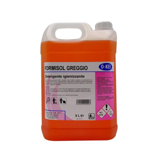 I.C.L.A. OKEI - FORMISOL GREGGIO - Detergenti igienizzanti  5kg - Detergente sanificante profumato attivo nei confronti di microrganismi di vario tipo: batteri Gram+ e Gram-