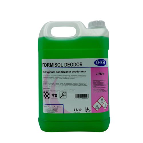 I.C.L.A. OKEI - FORMISOL DEODOR CITRO - Detergenti igienizzanti  5kg - Detergente sanificante profumato attivo nei confronti di microrganismi di vario tipo: batteri Gram+ e Gram-