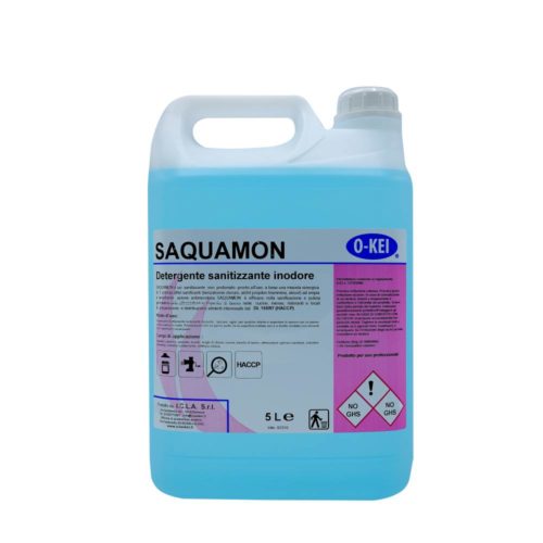 I.C.L.A. OKEI - SAQUAMON - Detergenti igienizzanti  5kg - Sanitizzante non profumato pronto all'uso