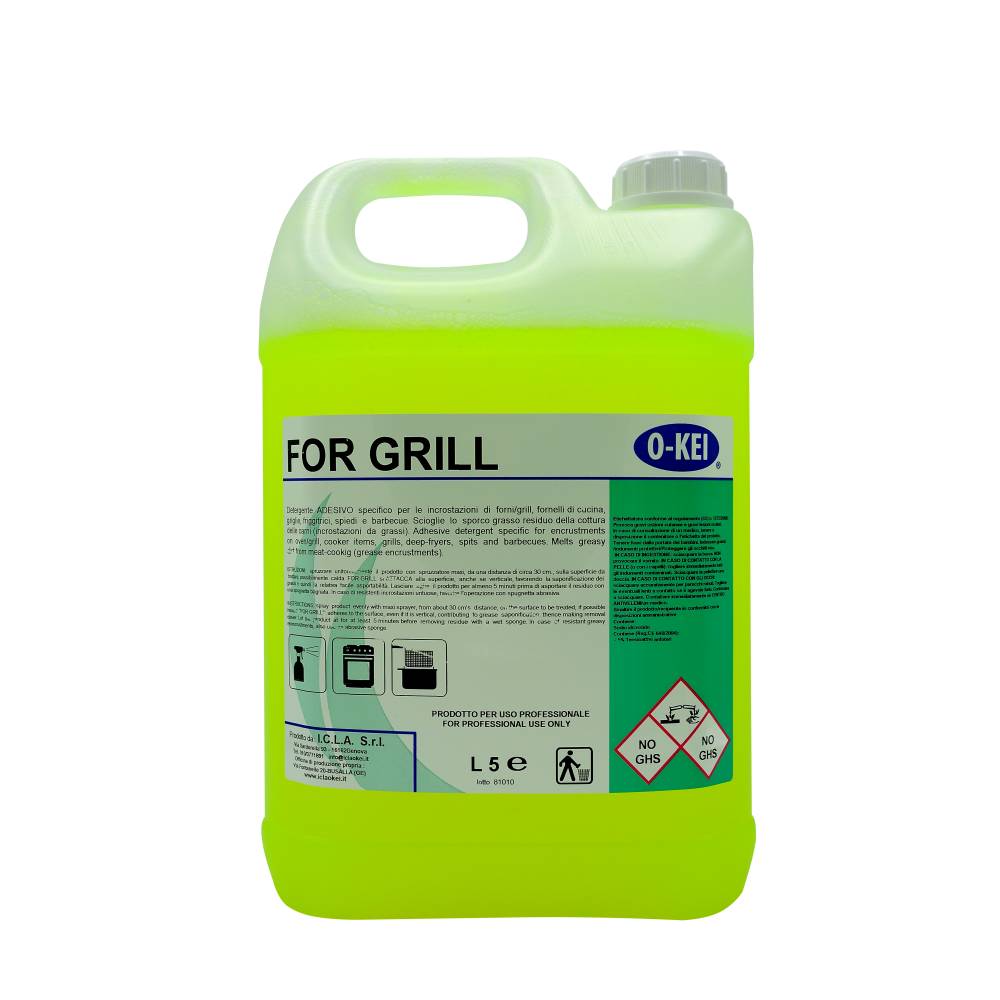 I.C.L.A. OKEI - FOR GRILL - Detergenti per stoviglie  5kg - Detergente adesivo specifico per le incrostazioni di forni