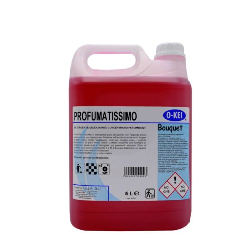 I.C.L.A. OKEI - PROFUMATISSIMO BOUQUET - Detergenti manutentori  5kg - Detergente deodorante a lunga persistenza per pulire e profumare tutte le superfici lavabili