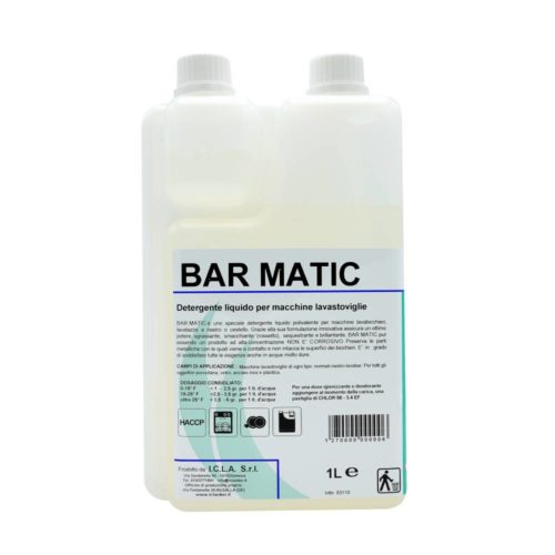 I.C.L.A. OKEI - BARMATIC - Detergenti per stoviglie  10kg - Detergente liquido speciale concentrato per macchine lavastoviglie. Utilizza una tecnologia che combina detergente e brillantante in un unico prodotto. Grazie alla sua formulazione innovativa assicura un ottimo potere sgrassante