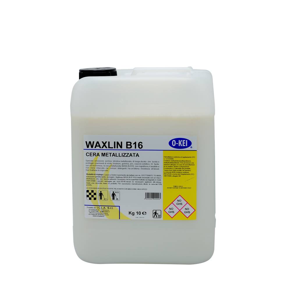 I.C.L.A. OKEI - WAXLIN B16 - Cere per pavimenti  10kg - Emulsione acrilica stirolica metallizzata