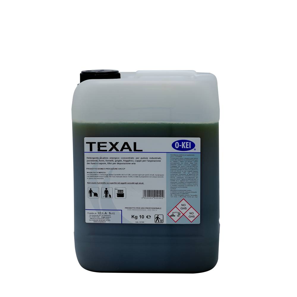 I.C.L.A. OKEI - TEXAL - Pulizia di fondo  10kg - Detergente alcalino energico concentrato per pulizie industriali