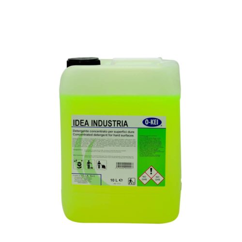 I.C.L.A. OKEI - IDEA INDUSTRIA - Sgrassatori e speciali  10kg - Detergente poliattivo multiuso di notevole efficacia per realizzare il "PULITO" su superfici incrostate o molto sporche. IDEA INDUSTRIA avendo un elevato potere decerante e sgrassante è adatto per lavare pavimenti (gomma