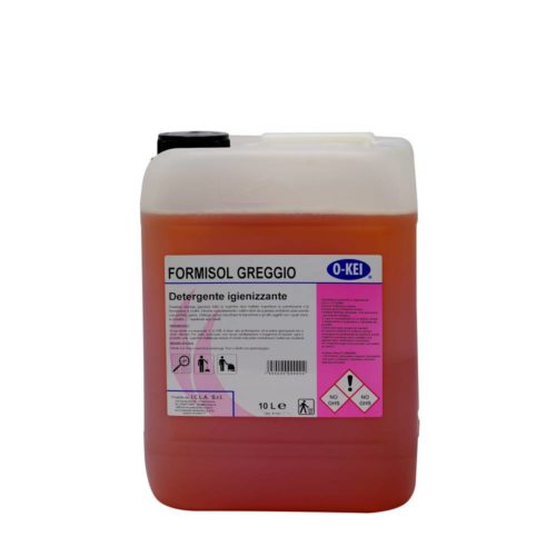 I.C.L.A. OKEI - FORMISOL GREGGIO - Detergenti igienizzanti  10kg - Detergente sanificante profumato attivo nei confronti di microrganismi di vario tipo: batteri Gram+ e Gram-