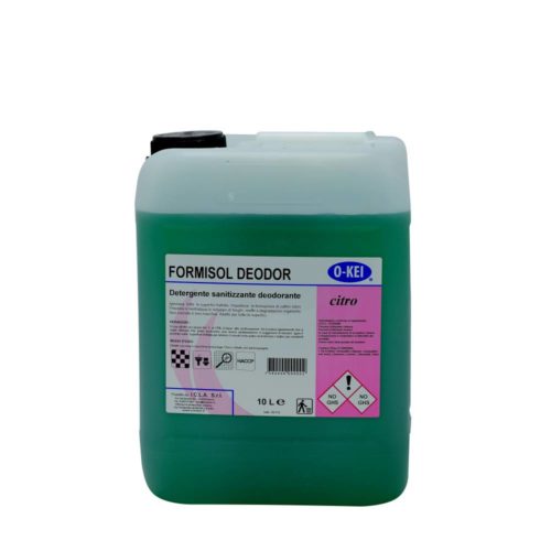 I.C.L.A. OKEI - FORMISOL DEODOR CITRO - Detergenti igienizzanti  10kg - Detergente sanificante profumato attivo nei confronti di microrganismi di vario tipo: batteri Gram+ e Gram-