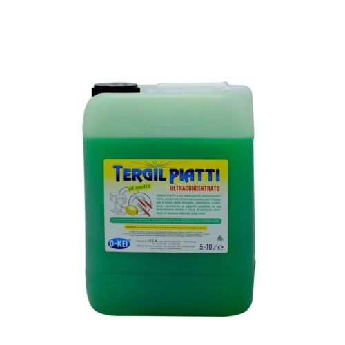 I.C.L.A. OKEI - TERGIL PIATTI - Detergenti per stoviglie  10kg - Detergente neutro ultraconcentrato per il lavaggio manuale delle stoviglie. Grazie alla sua formulazione ricca di sostanze attive ed emolienti