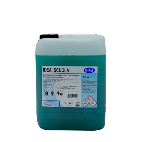 I.C.L.A. OKEI - IDEA SCUOLA PINO - Detergenti manutentori  10kg - Detergente liquido a bassa schiuma delicatamente profumato per la manutenzione ordinaria di tutte le superfici dure. Non intacca i pavimenti trattati con cere. Lascia nell'ambiente una gradevole nota fresca di pino.