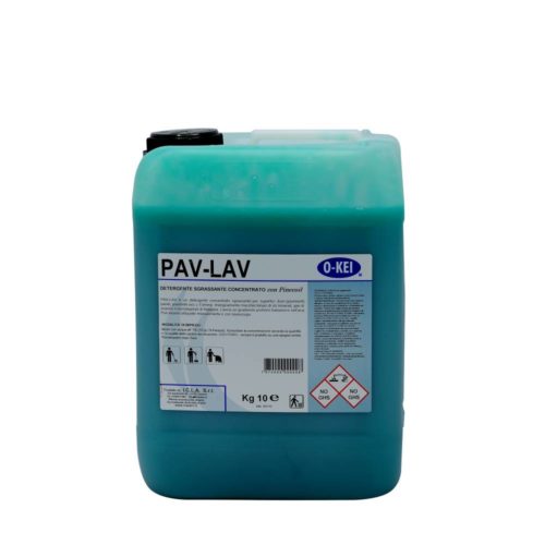 I.C.L.A. OKEI - PAV LAV VERDE - Pulizia di fondo  10kg - Detergente concentrato sgrassante per superfici dure con Pinecoiol. Elimina  energicamente macchie tenaci di oli minerali